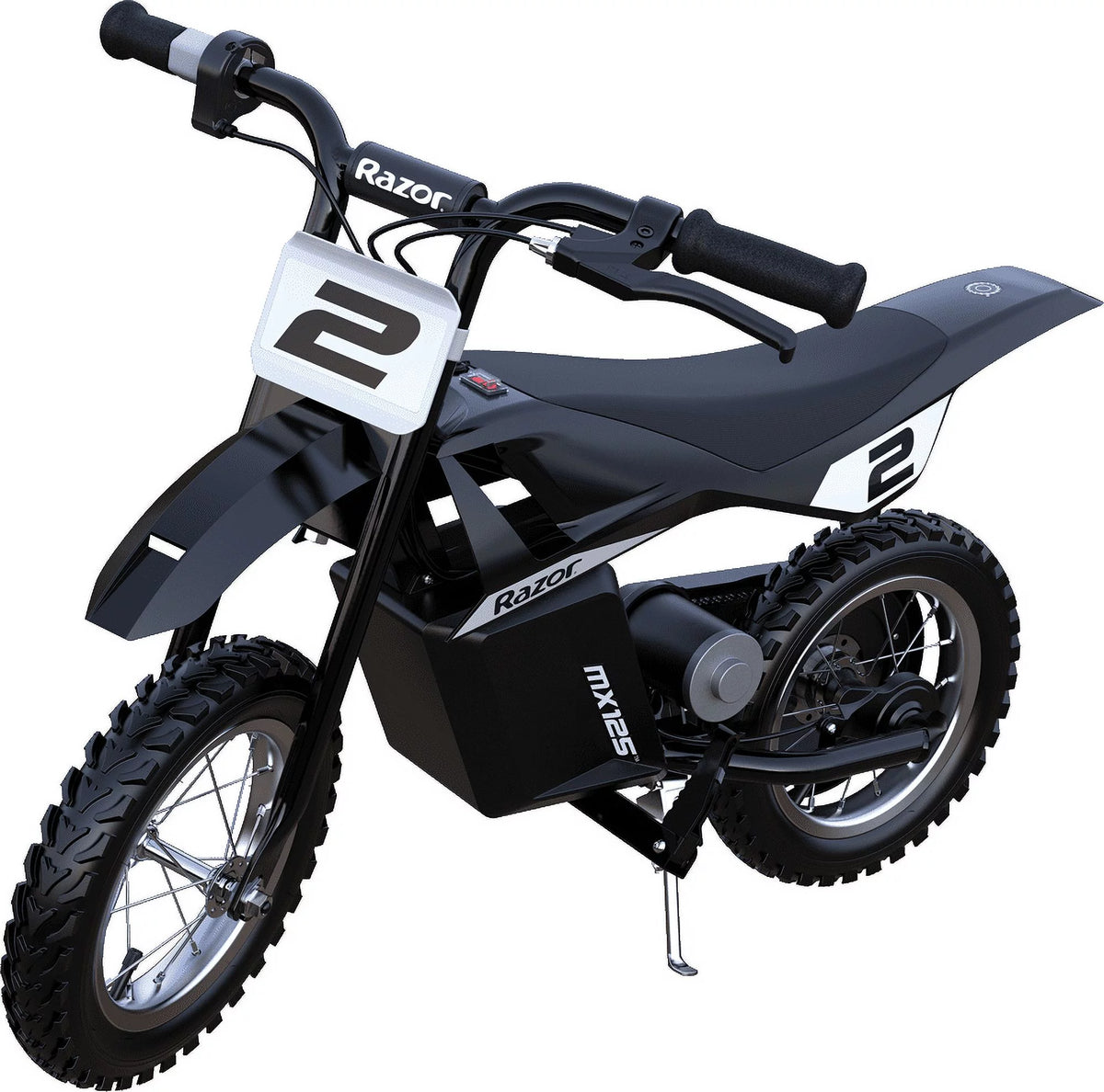Black Electric-Powered Dirt Bike F85571