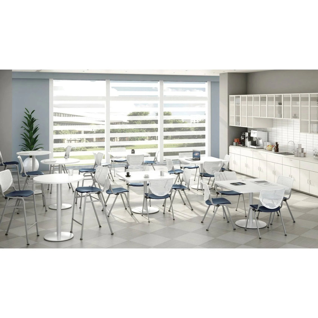Yellow Stack Chair with Perforated Back K356355