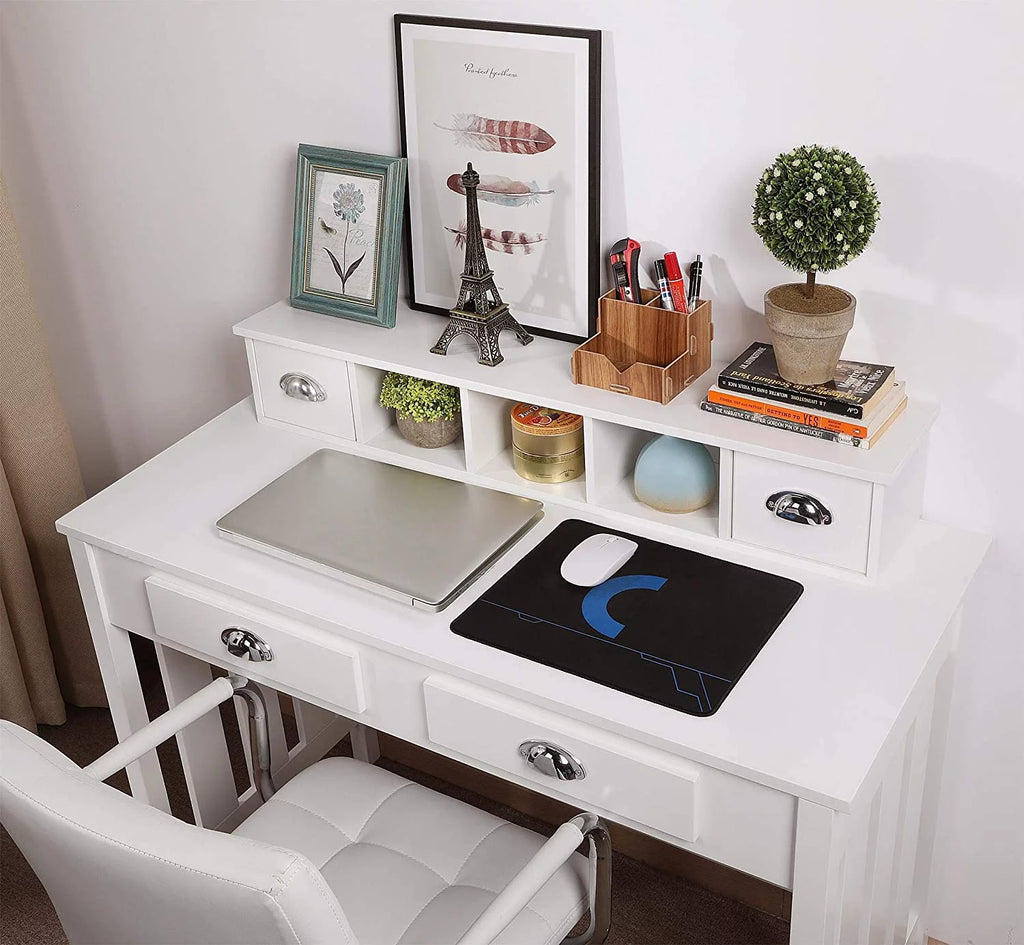 Writing Desk with Drawer Storage and Removable Hutch D104746