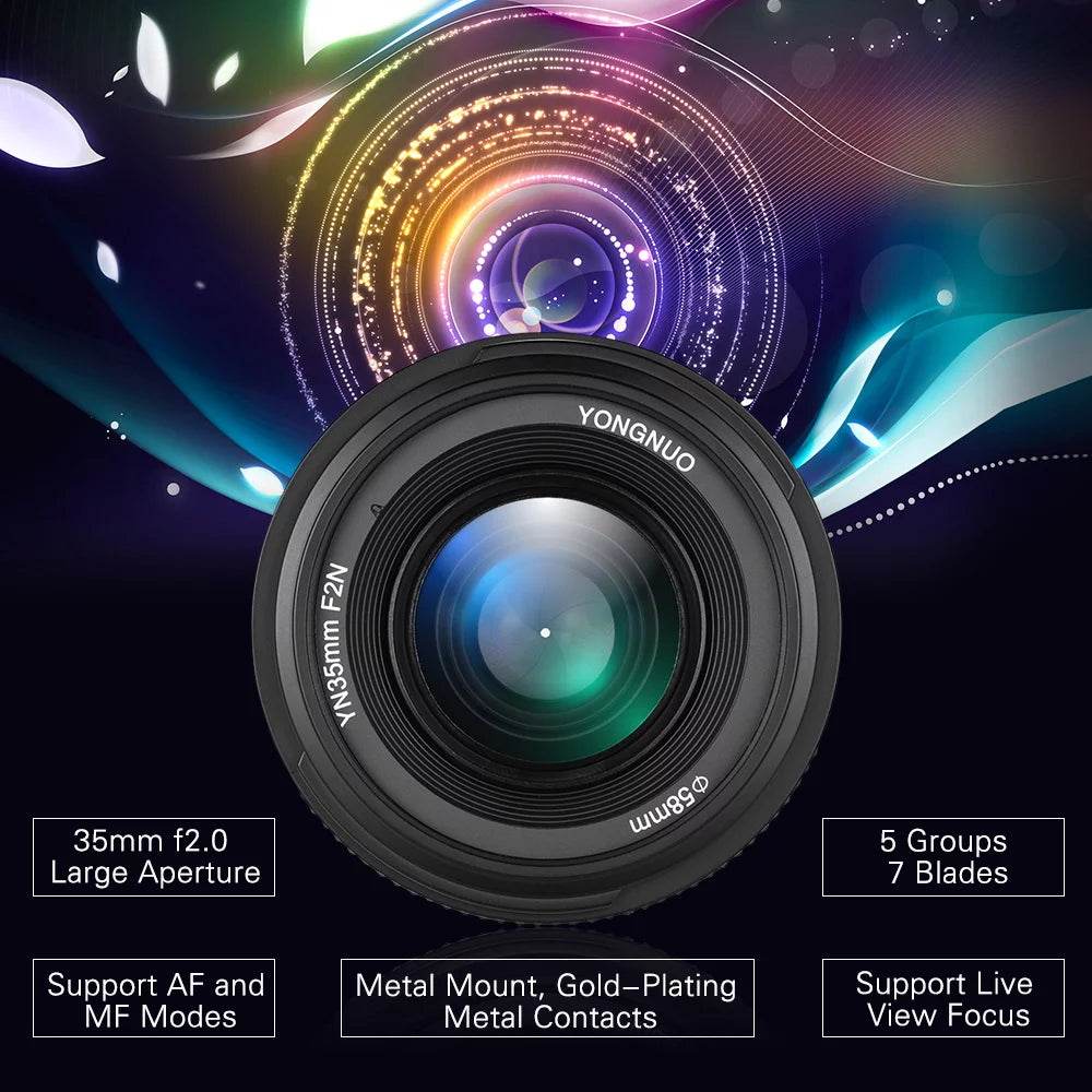 35mm F2.0 Wide-Angle Fixed Focus Lens F Mount T395363