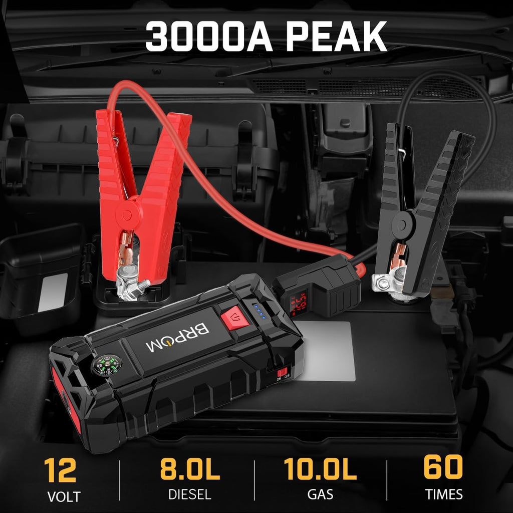 3000A Peak 26800mAh 12V Car Jump Starter X6300