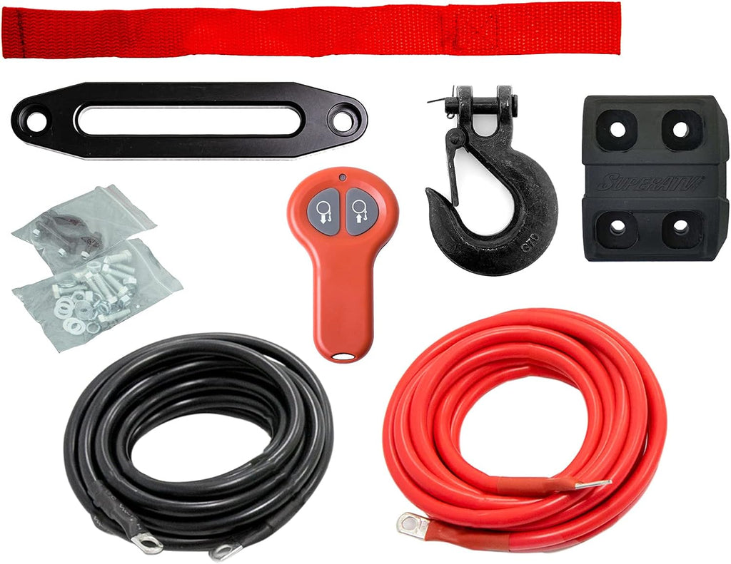 6000 lb. Ready-Fit Winch, 266.1 Gear Ratio, 50 Foot Remote, 3/16 Inch Steel, Permanent Magnet DC 12V, 1.9 HP Motor S342