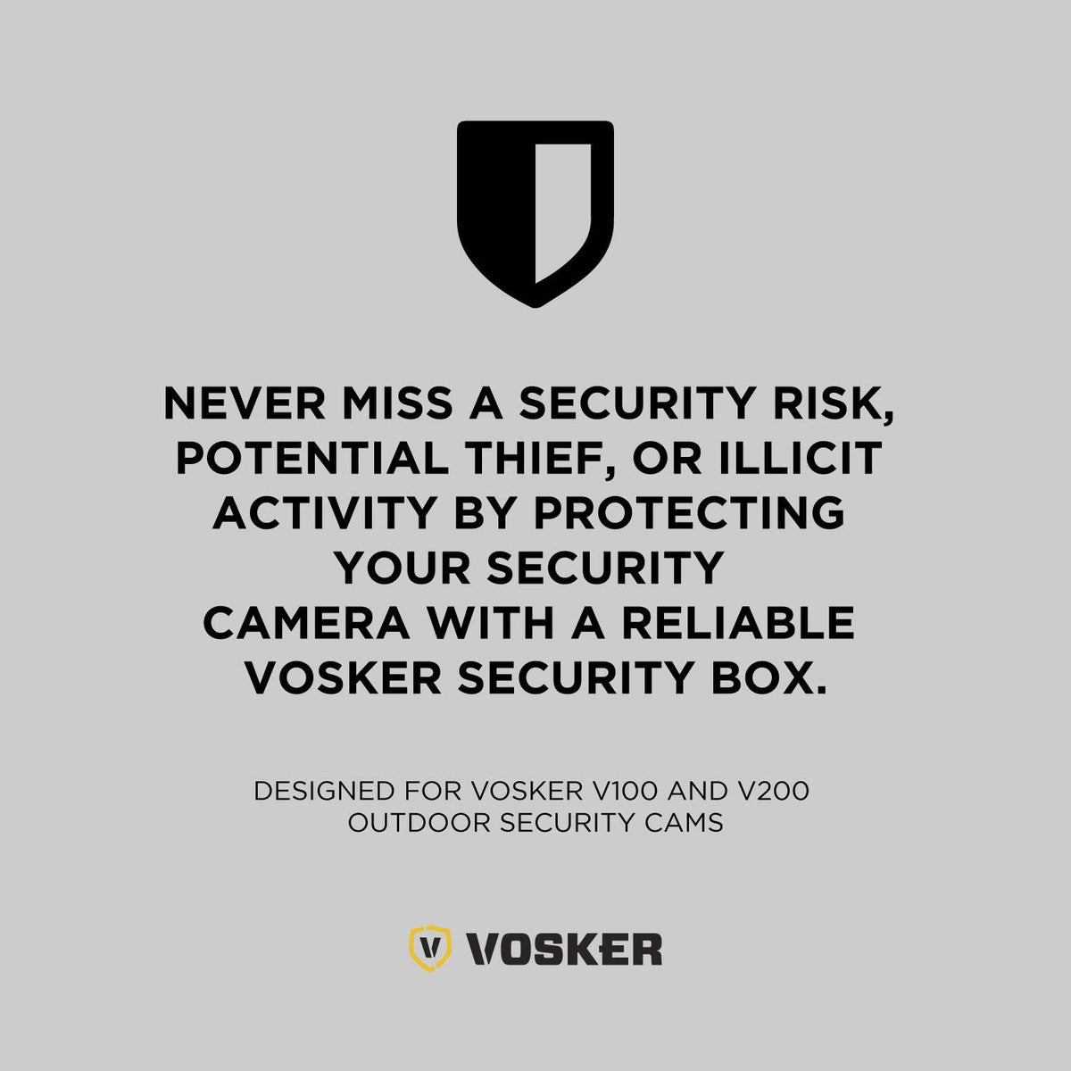 V100 and V200 Security Box for Security Cameras, Weather Resistant Heavy Duty Steel F632