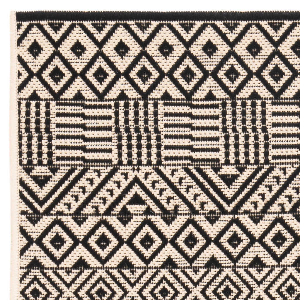 Beige Black Indoor Outdoor Area Rug N297205
