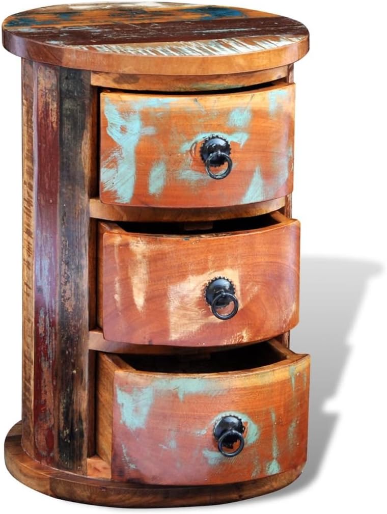 Reclaimed 3 Drawer Solid Wood Cabinet W950