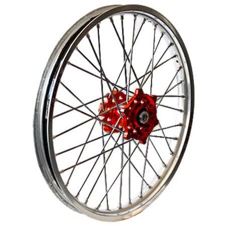 Rear Wheel Set 2.15x18 Red Hub Silver Rim C645199