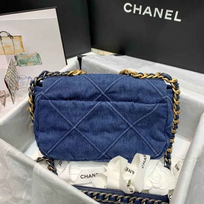 Denim Flap Bag J4165