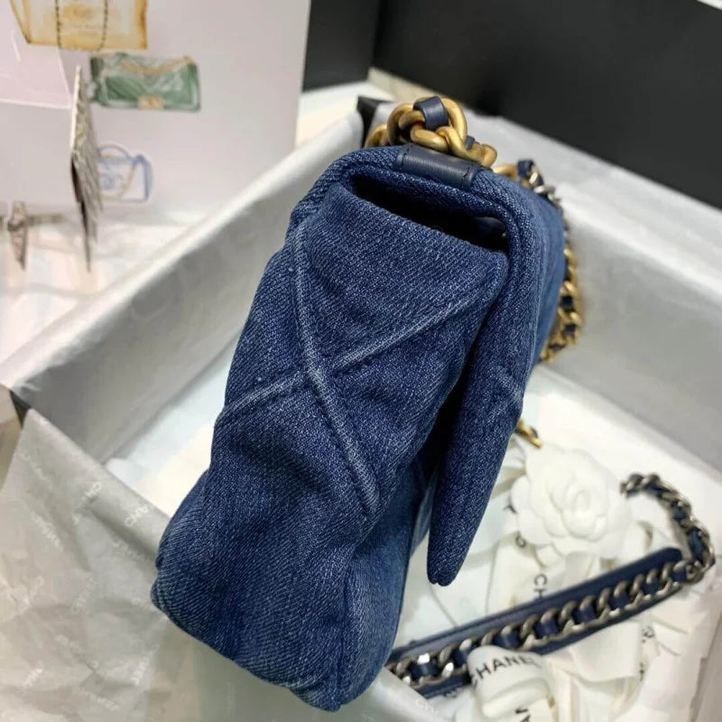 Denim Flap Bag J4165