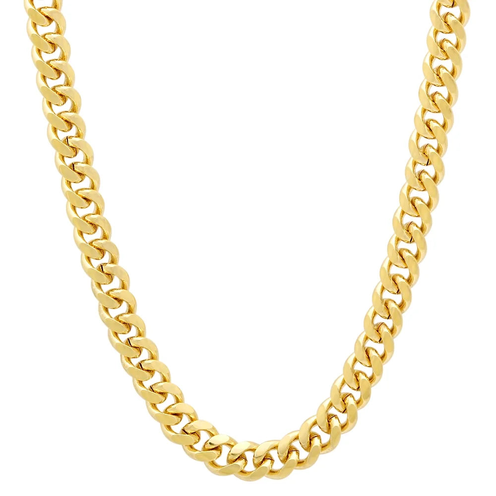 14K Gold Plated Natal Cross Pendant with 30" Curb Chain Necklace Set C2249
