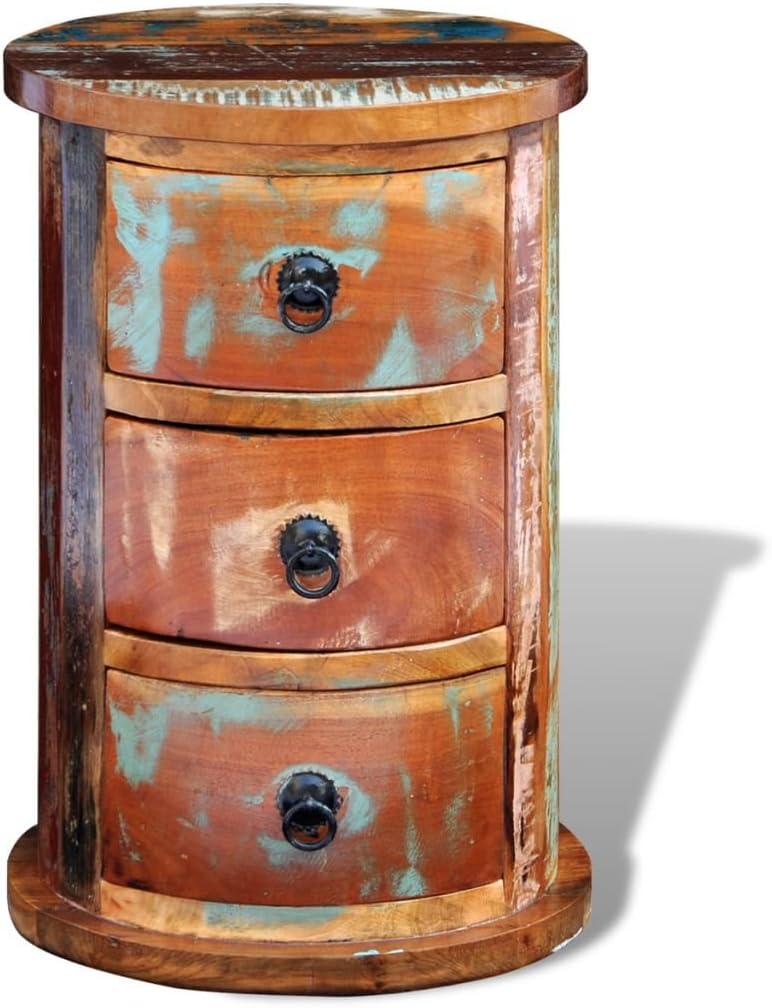 Reclaimed 3 Drawer Solid Wood Cabinet W950