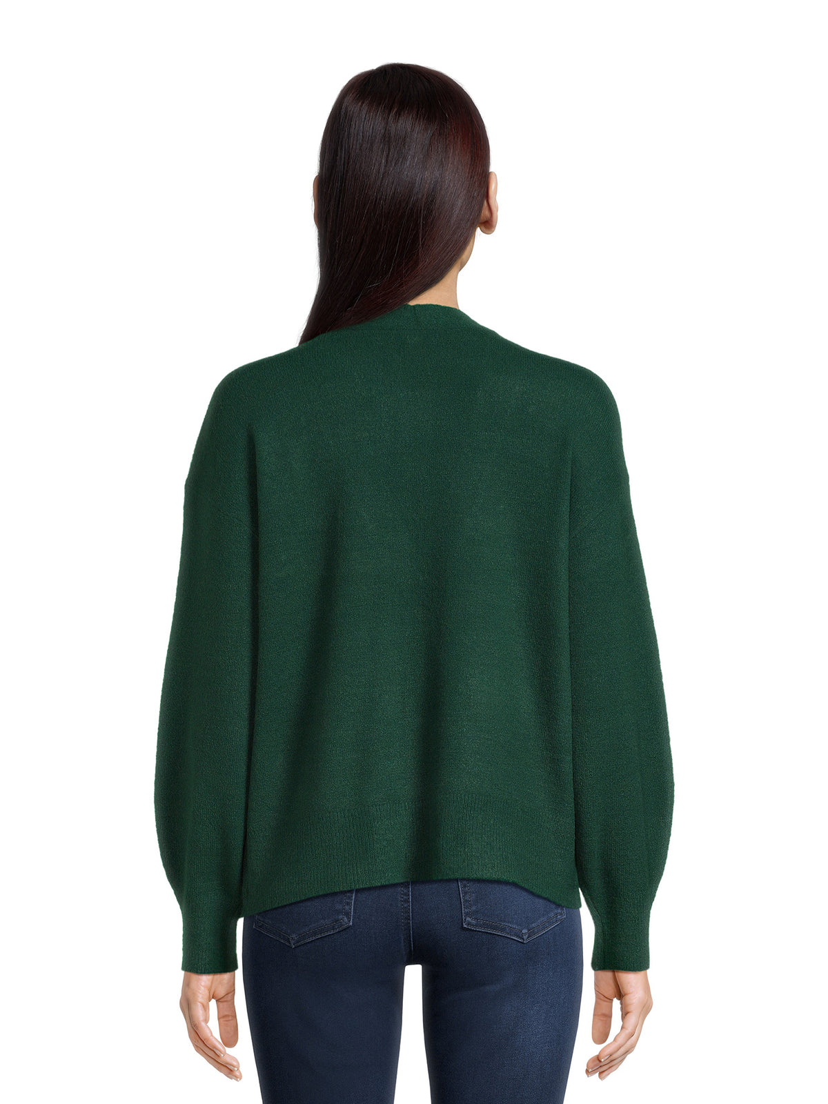 Women's V-Neck Embellished Button Front Cardigan with Long Sleeves R16006