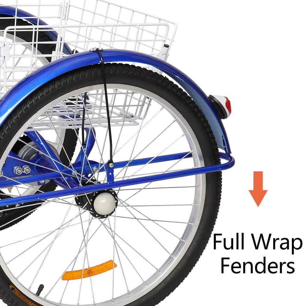 Blue 26-Inch Wheel Adult Tricycle A3675