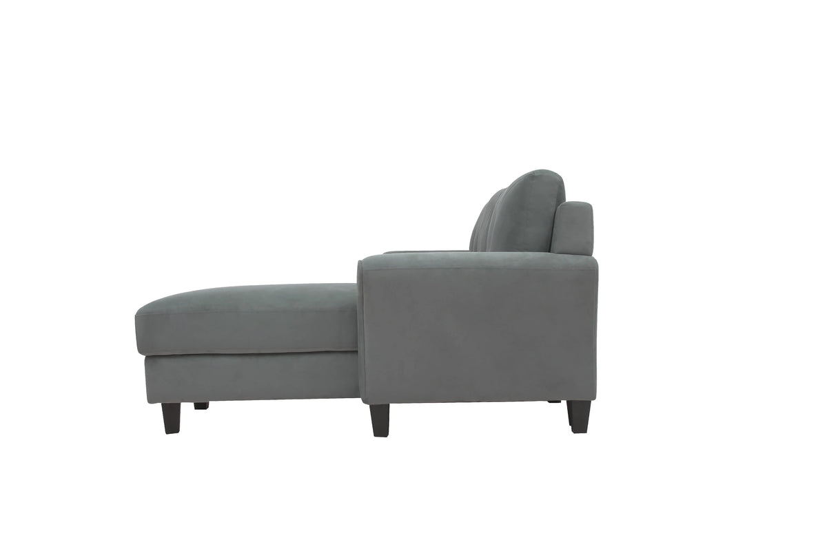 Dark Gray Microfiber Sectional Sofa E420