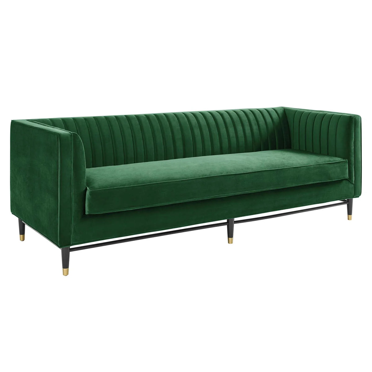 Emerald Channel Tufted Performance Velvet Sofa D734021