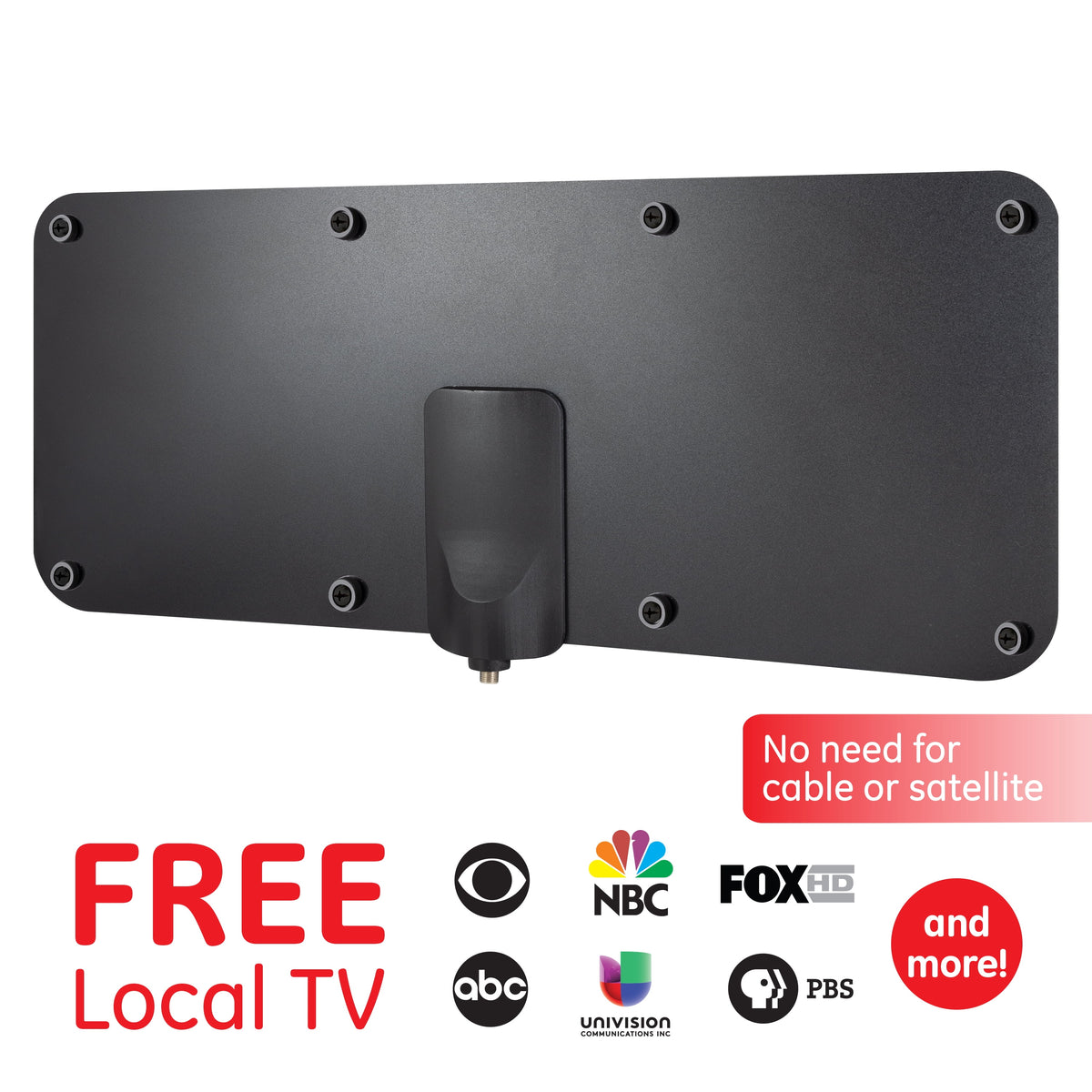 Outdoor HDTV Antenna, 60-mile Range, VHF UHF 1080P 4K, Black L49531