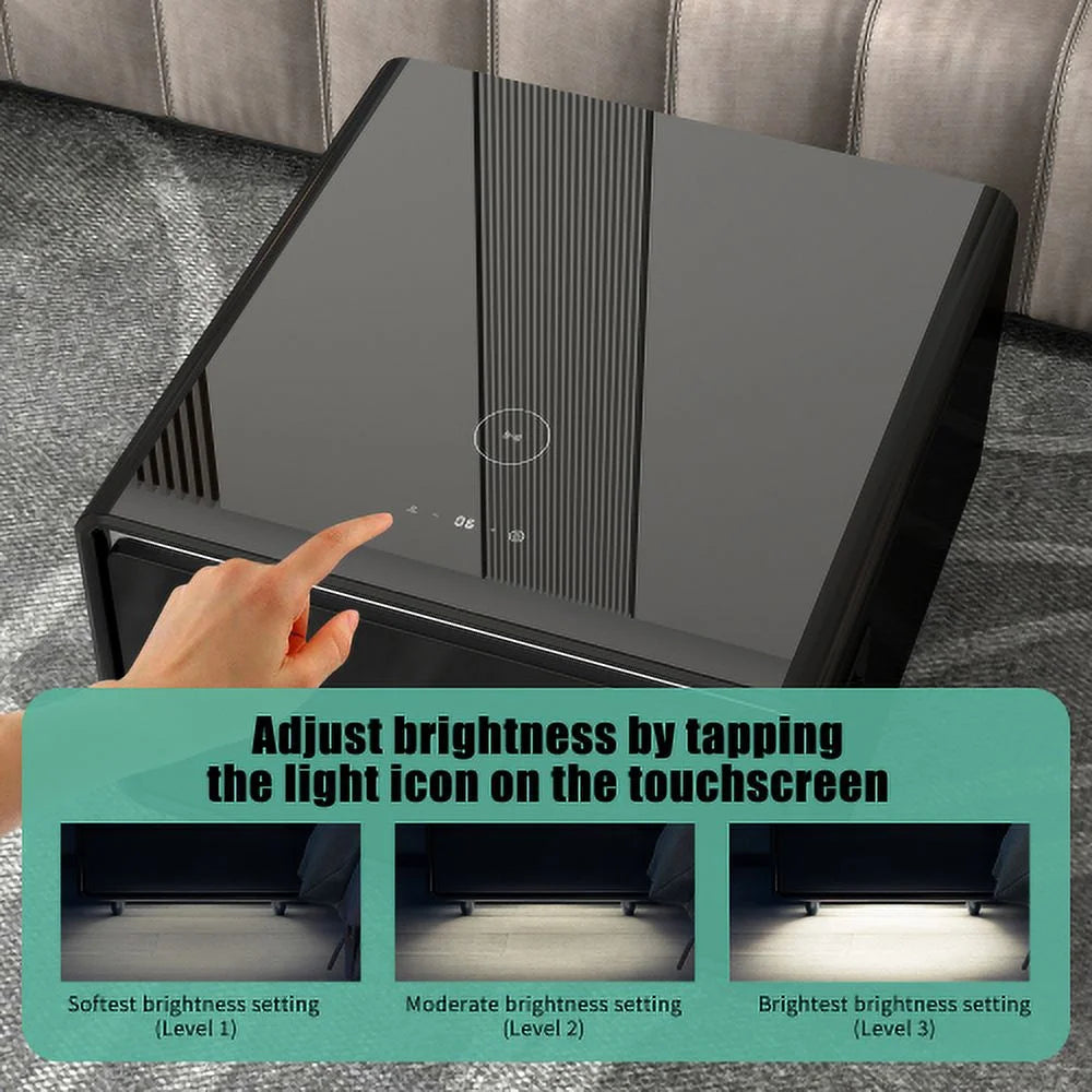 Smart Side Table with Built-in Fridge O55776