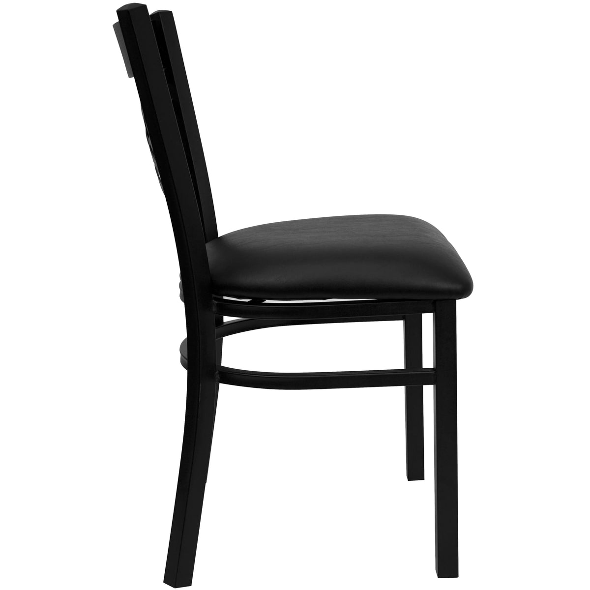 Black Vinyl Seat Metal Restaurant Chair K179