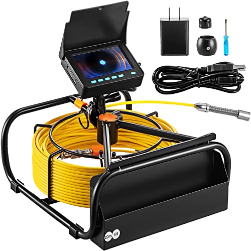 98.4 ft 4.3" Pipe Drain Inspection Camera with DVR Function and LED Lights L77197