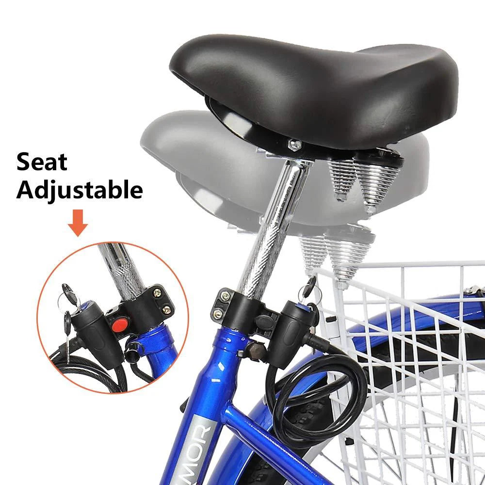 Blue 26-Inch Wheel Adult Tricycle A3675
