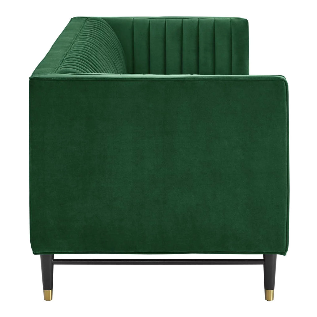 Emerald Channel Tufted Performance Velvet Sofa D734021