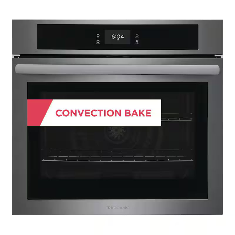 30 in. Single Electric Built-In Wall Oven with Convection in Black Stainless Steel Q148