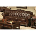 Tufted Upholstered Leather Sofa V943855