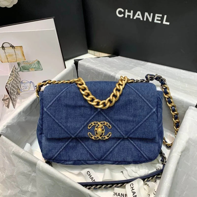 Denim Flap Bag J4165