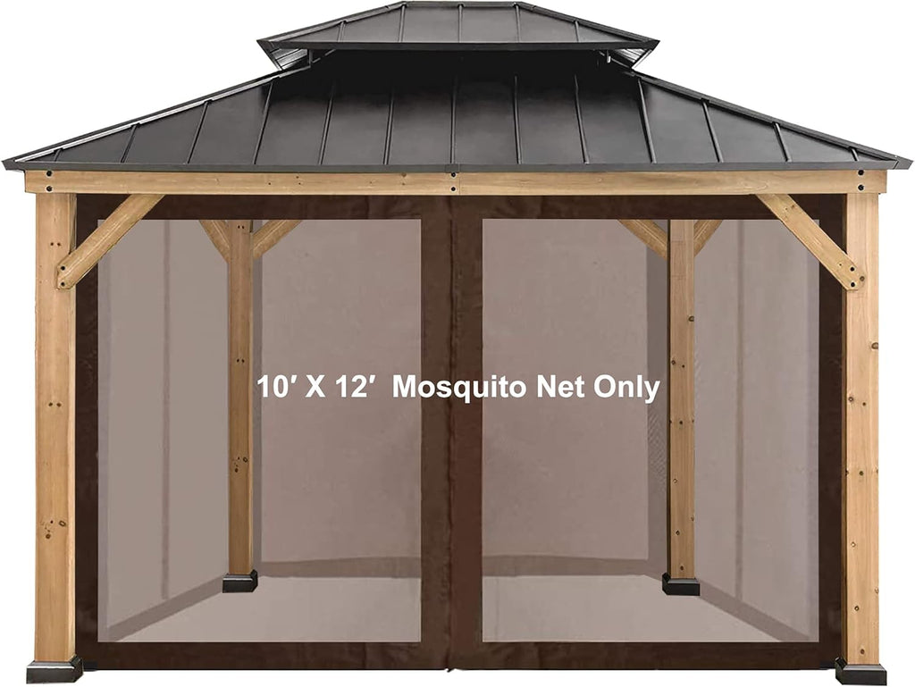 Replacement Canopy Mosquito Netting Sidewalls 7FT for 8x8 or 10x10 or 10x12 Gazebo Q6905