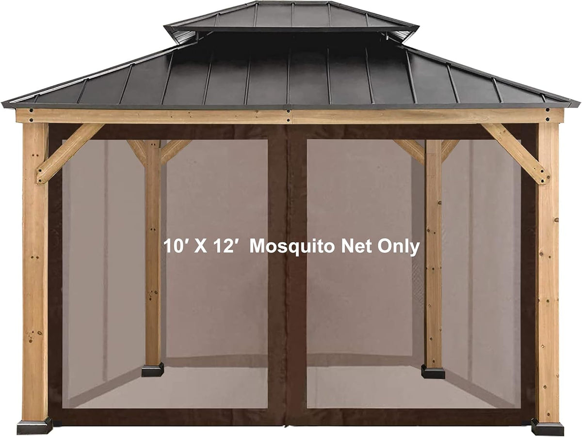 Replacement Canopy Mosquito Netting Sidewalls 7FT for 8x8 or 10x10 or 10x12 Gazebo Q6905