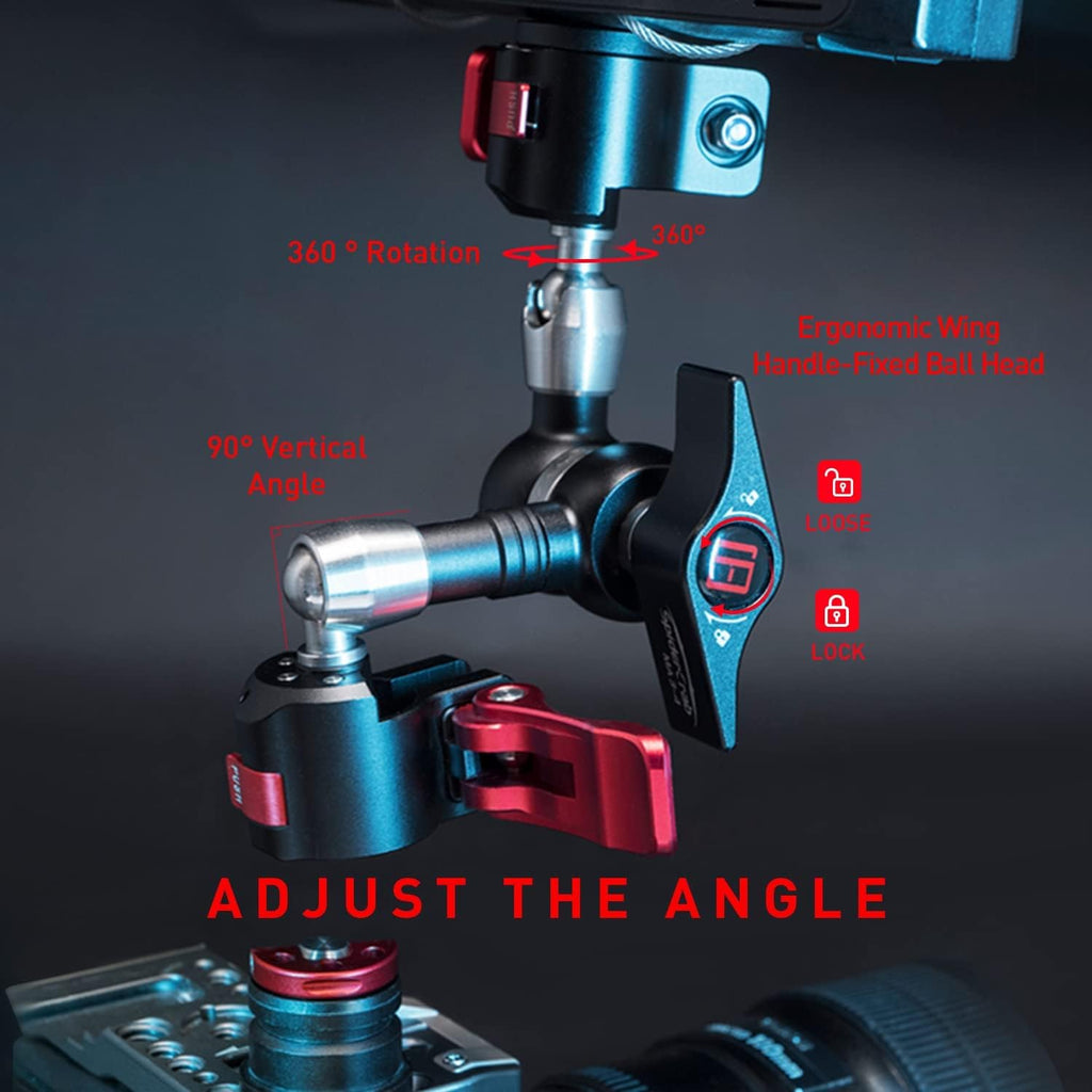 7 Inches Adjustable Magic Arm with 1/4 and 3/8 Thread Screw N2147