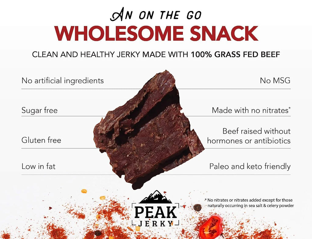 3 Pack Original Dill Hot Grass Fed Beef Jerky D536