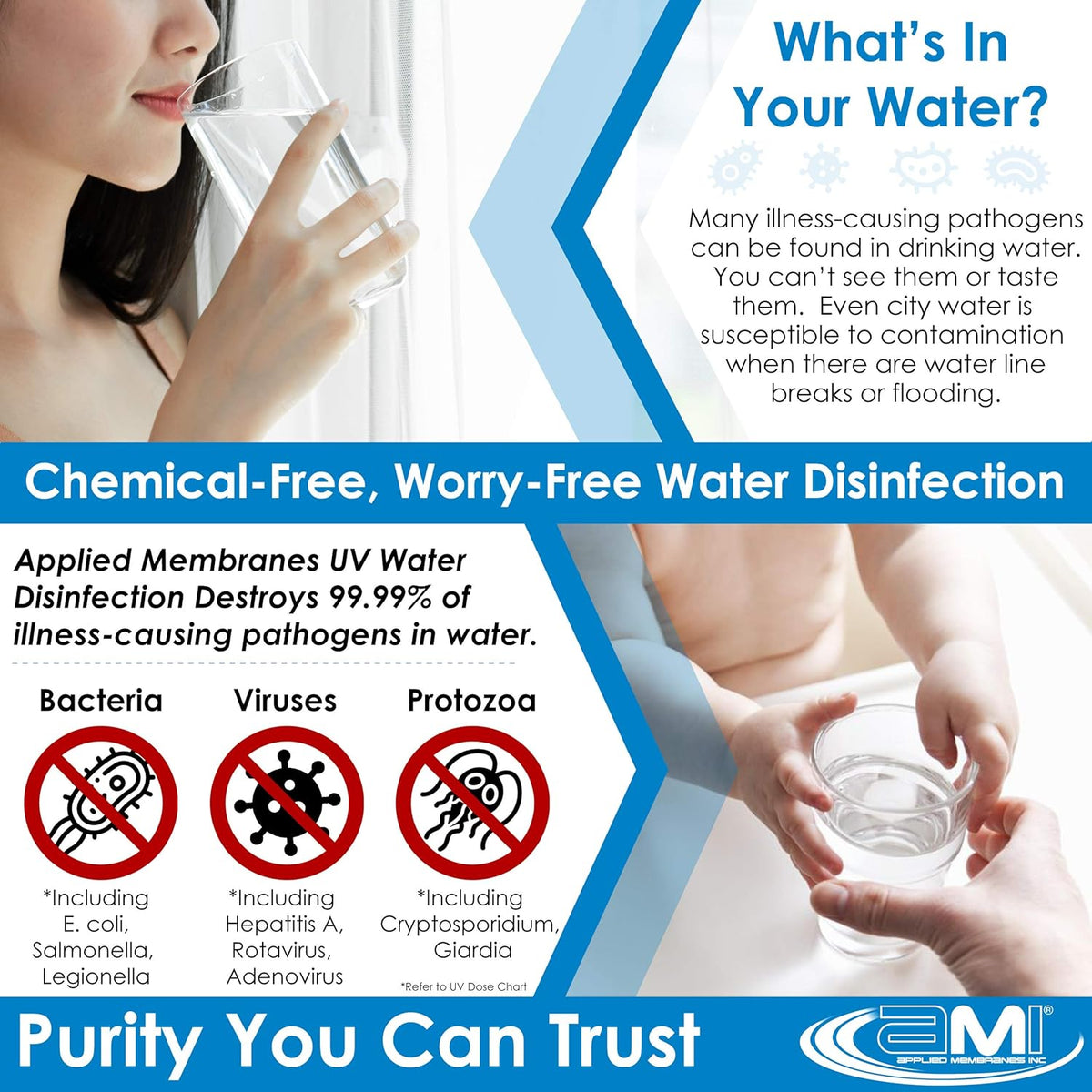 Whole House Ultraviolet Water Purifier UV Sterilizer, 15 GPM Q8035
