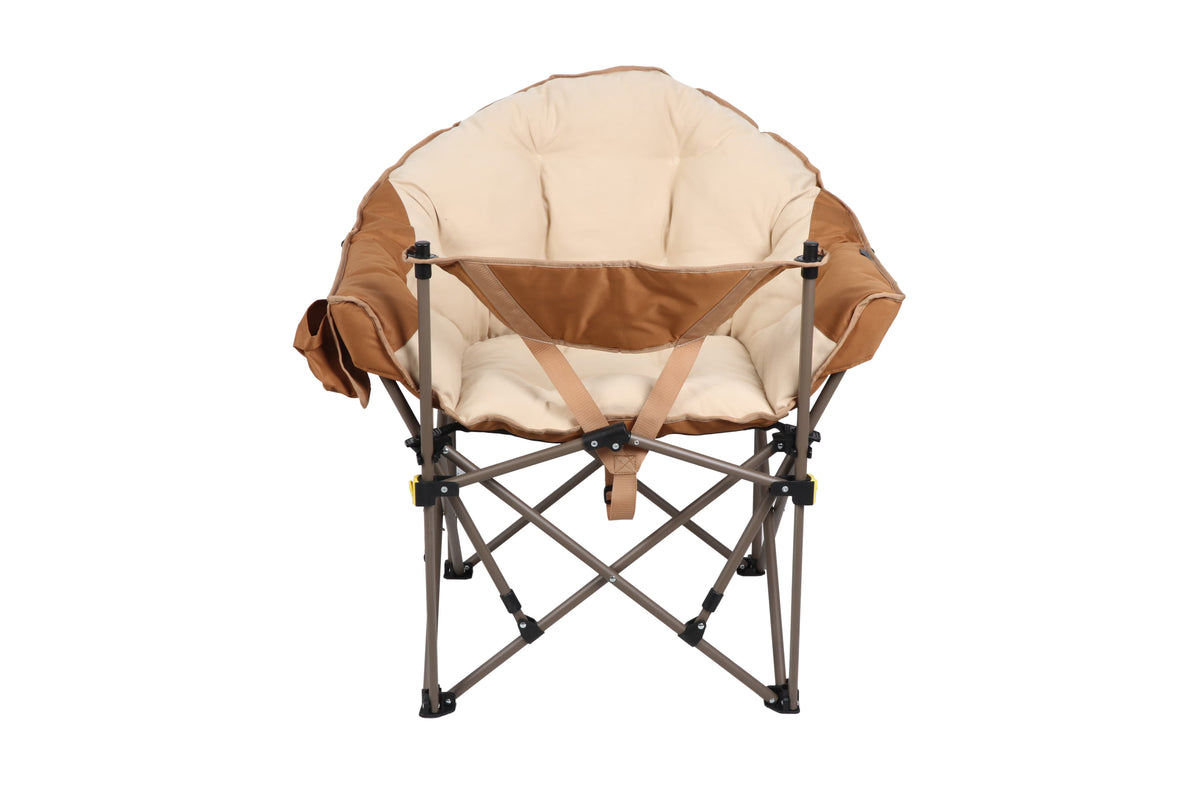 Beige Club Chair with Footrest M73424