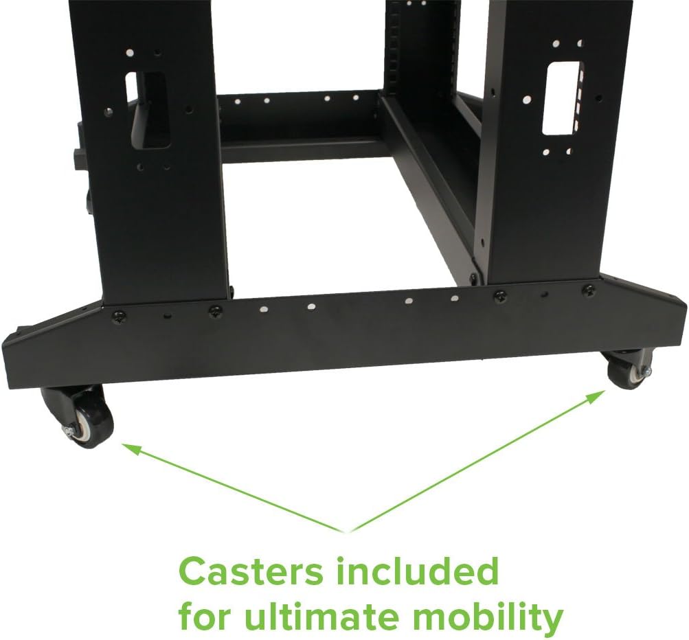 7ft 42U 4-Post Open Frame Server Rack with Casters W758507