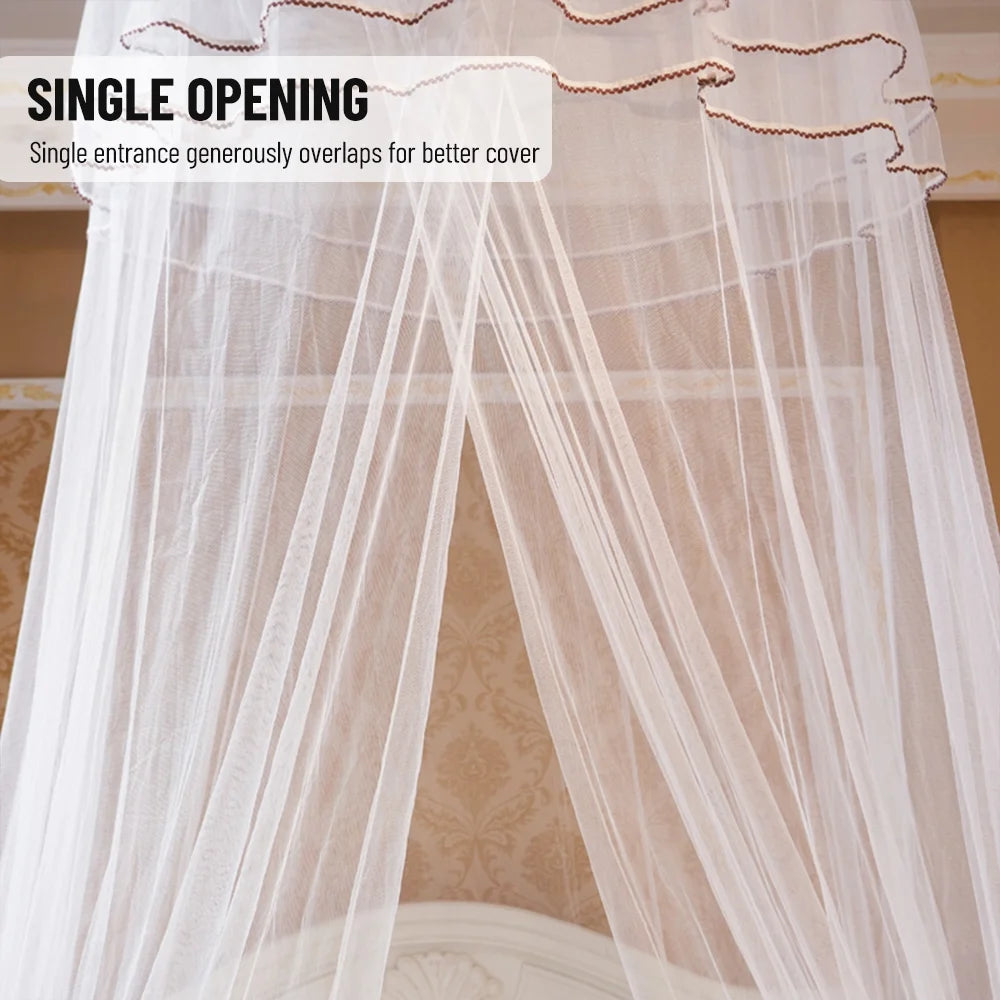 White Lace Bed Canopy L80821