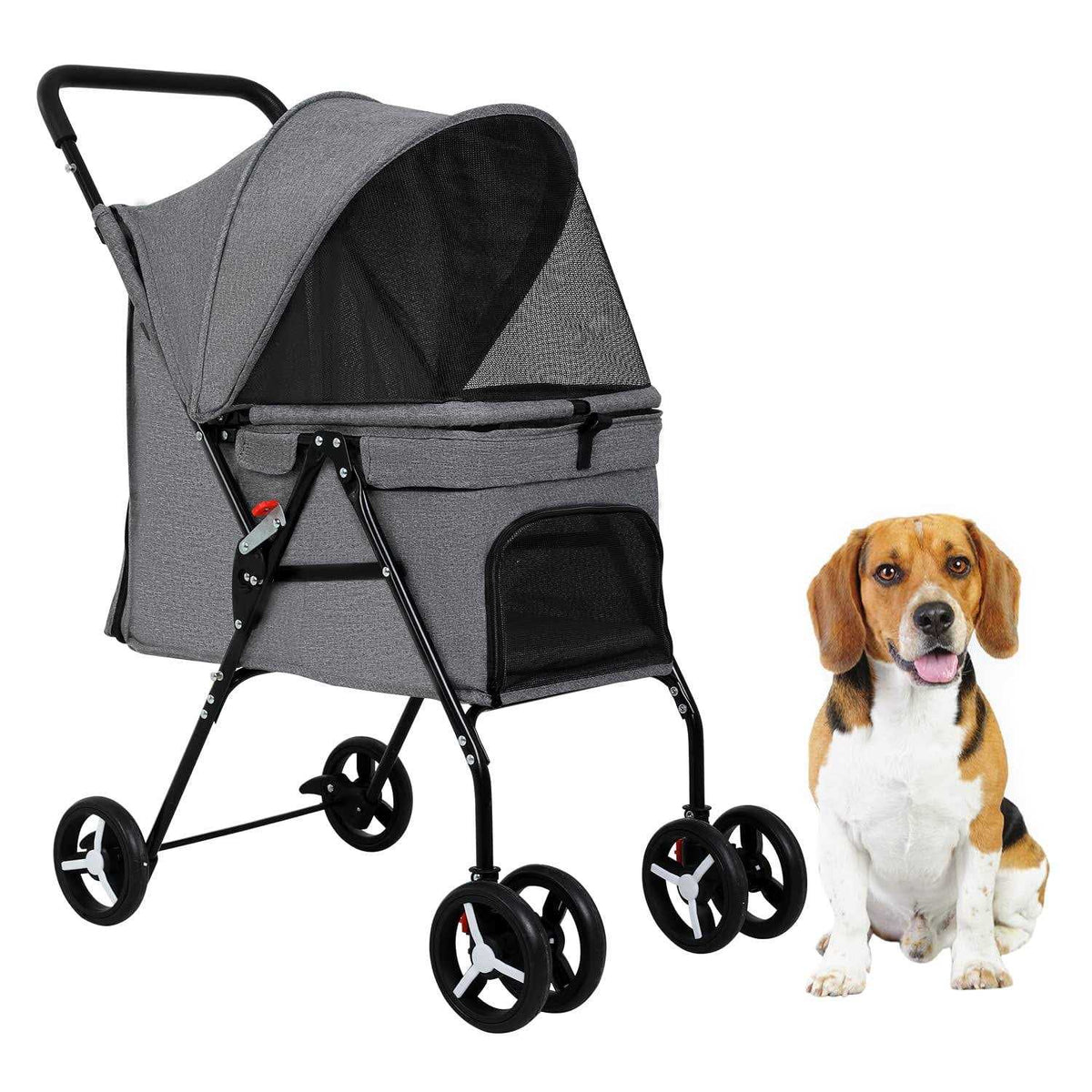 Foldable Mesh Pet Stroller K19892