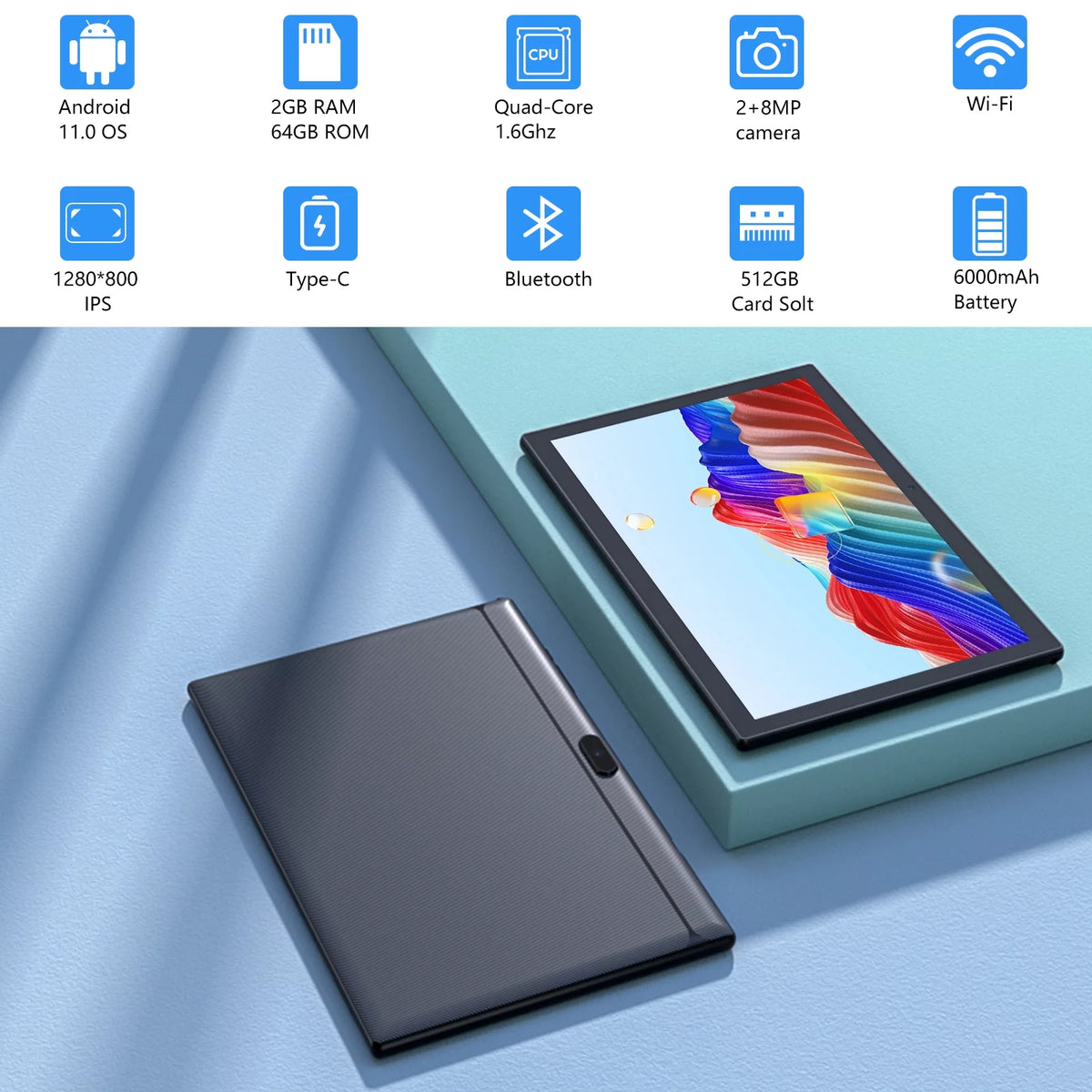 10.1 Inch Android Tablet with Case D354