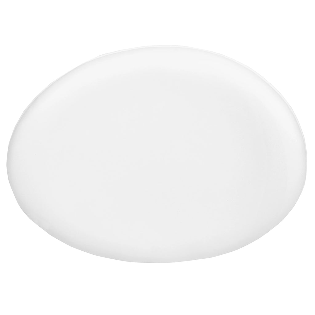 White LeatherSoft Saddle Wing Ottoman Q163866