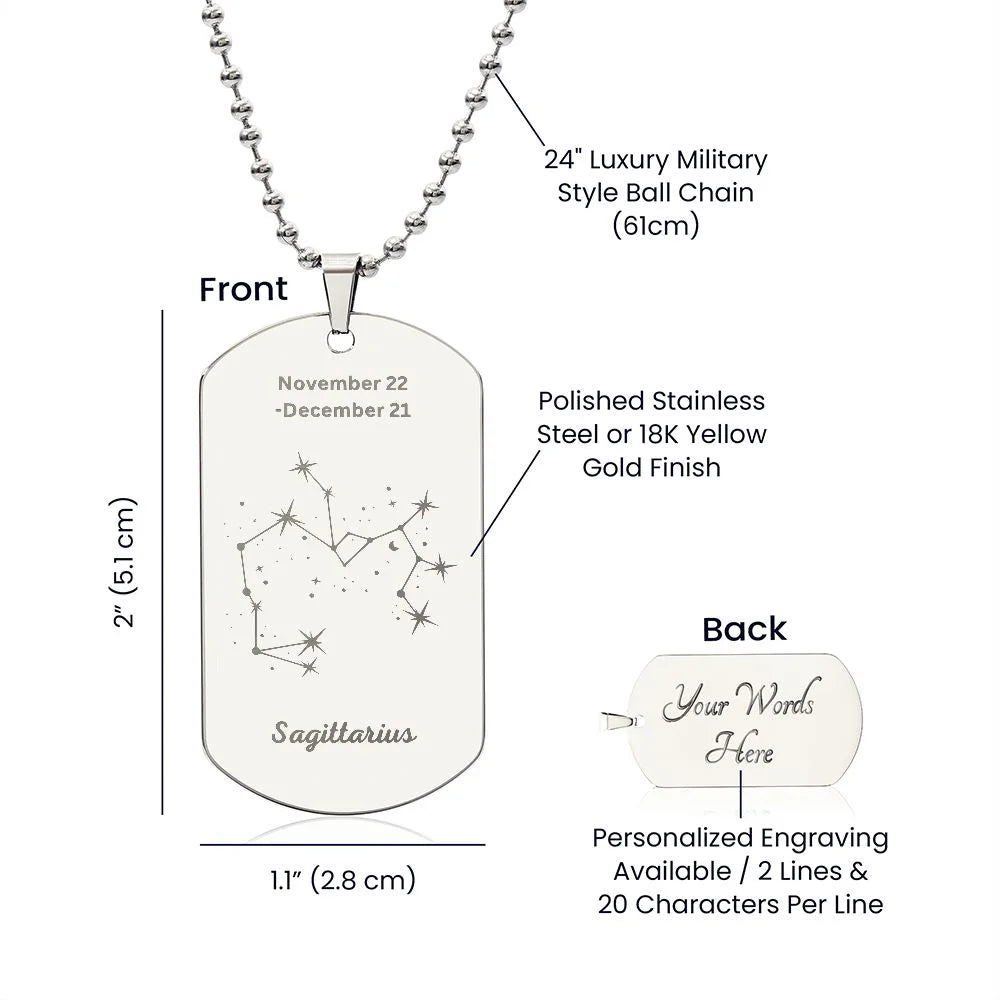 Dog Tag Necklace F9717