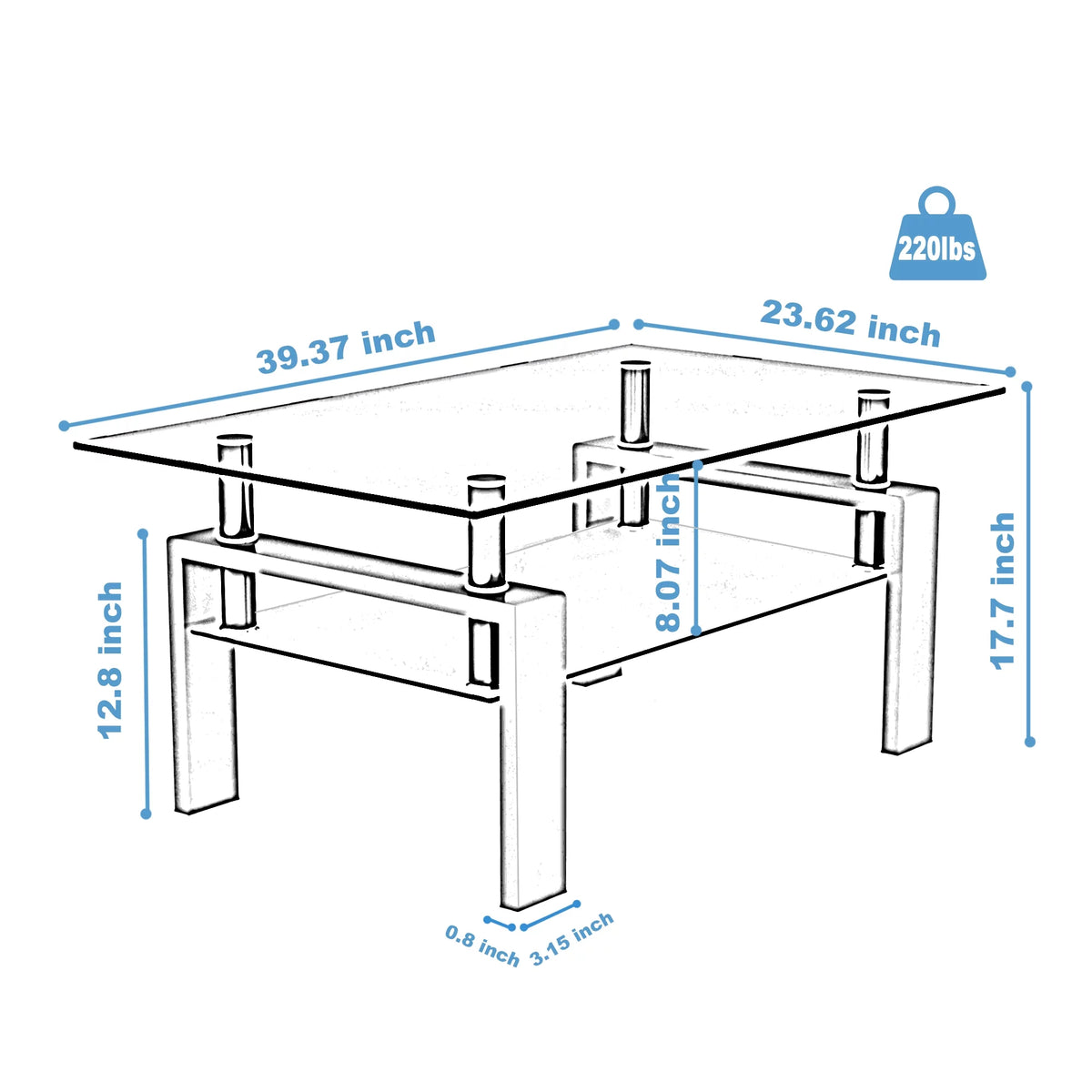 White Coffee Table S719621
