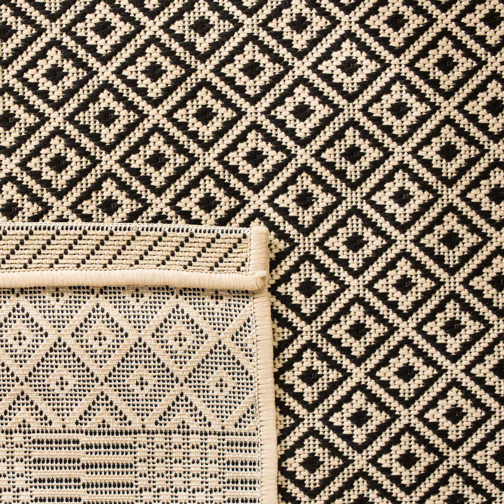Beige Black Indoor Outdoor Area Rug N297205