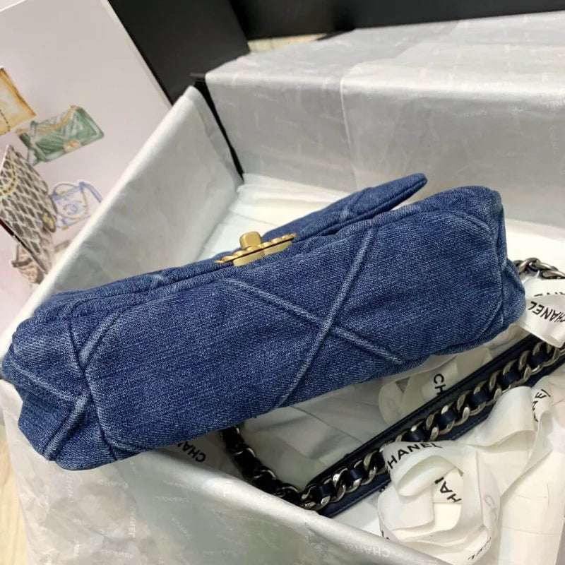 Denim Flap Bag J4165