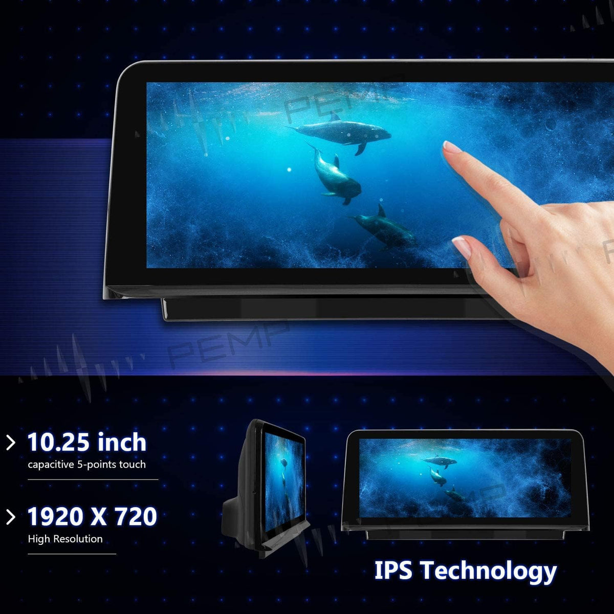 Android 10 10.25 inch 1920x720 Screen Carplay Android Auto R7693