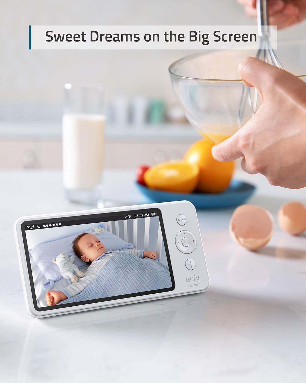Video Baby Monitor with Camera and Audio, 720p HD, Night Vision, 5 Display T297