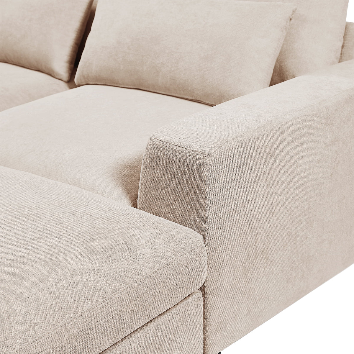 Beige 5 Seat L-Shape Sectional Sofa C580