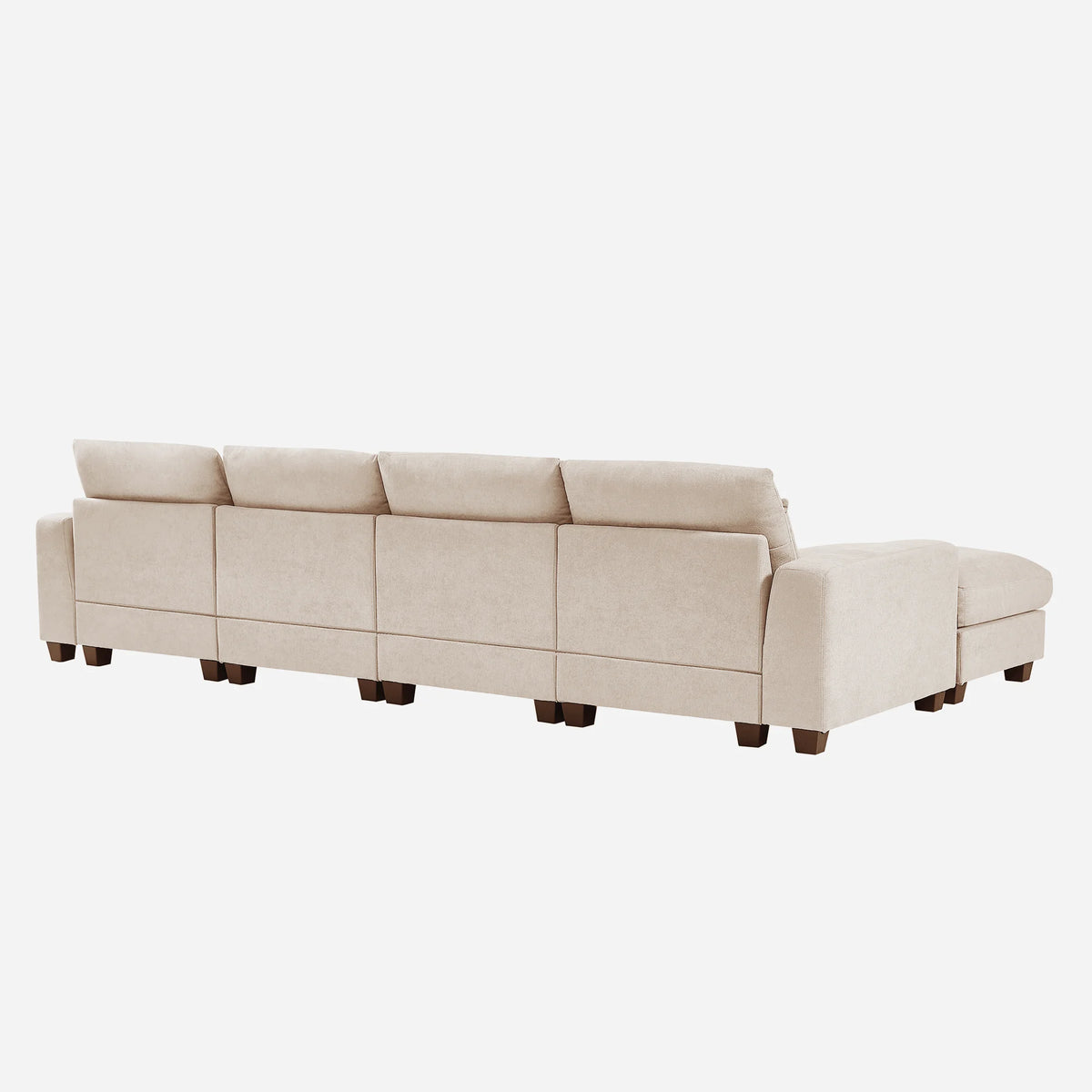 Beige 5 Seat L-Shape Sectional Sofa C580