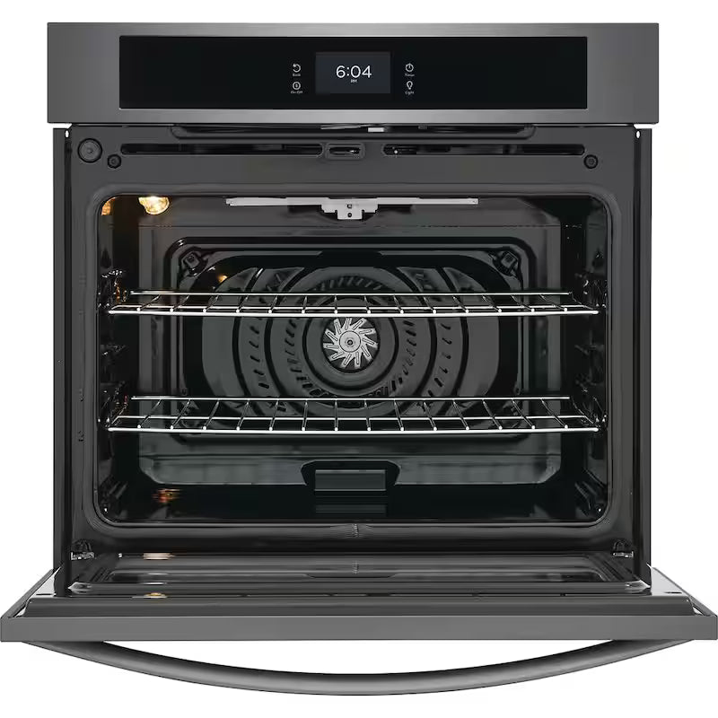 30 in. Single Electric Built-In Wall Oven with Convection in Black Stainless Steel Q148