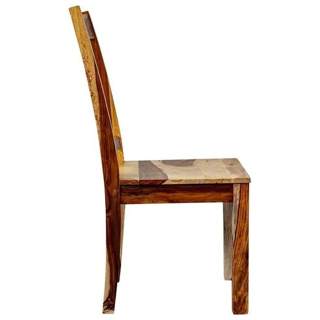 Brown Solid Wood Dining Side Chair Y605