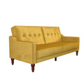 Mustard Coil Futon Convertible Sofa Bed Z505171