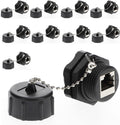 Black IP67 Shielded RJ45 Coupler 10 Pack A835